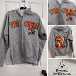 Disney tigger hooded zip up sweatshirt